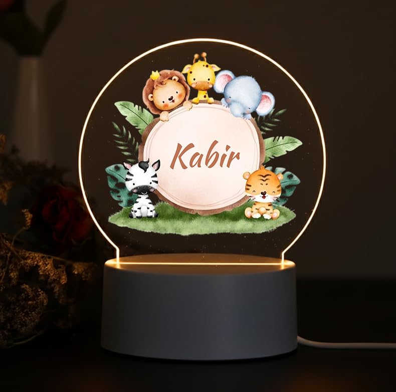 SNAPTRAP LED Name Light for Kids - Jungle Friends