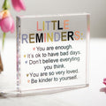 Little Reminders self-love acrylic block