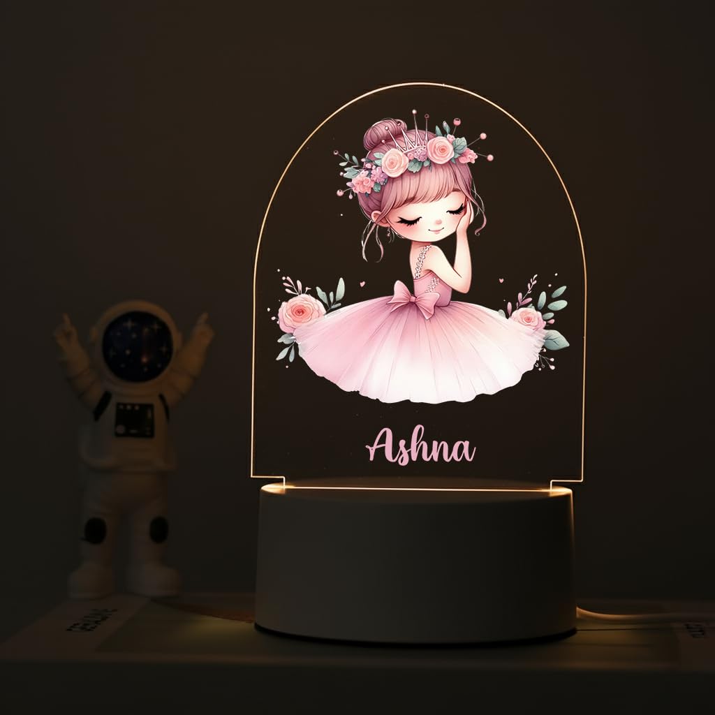 SNAPTRAP LED Name Light for Girls - Princess - Blossom Ballerina