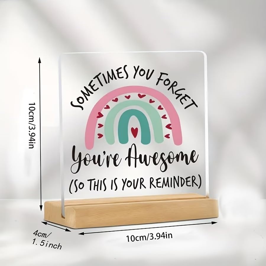 SNAPTRAP You’re Awesome Acrylic Plaque with Wooden Base - Default Title