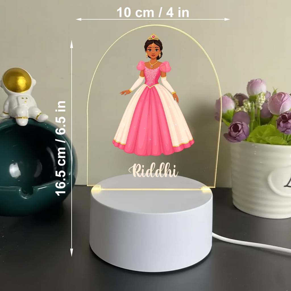 SNAPTRAP LED Name Light for Girls - Princess - Classic Pink