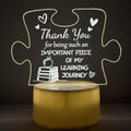 SNAPTRAP Best Teacher Puzzle Engraved LED Side Table Lamp - Default Title