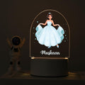 SNAPTRAP LED Name Light for Girls - Princess - Ice Blue