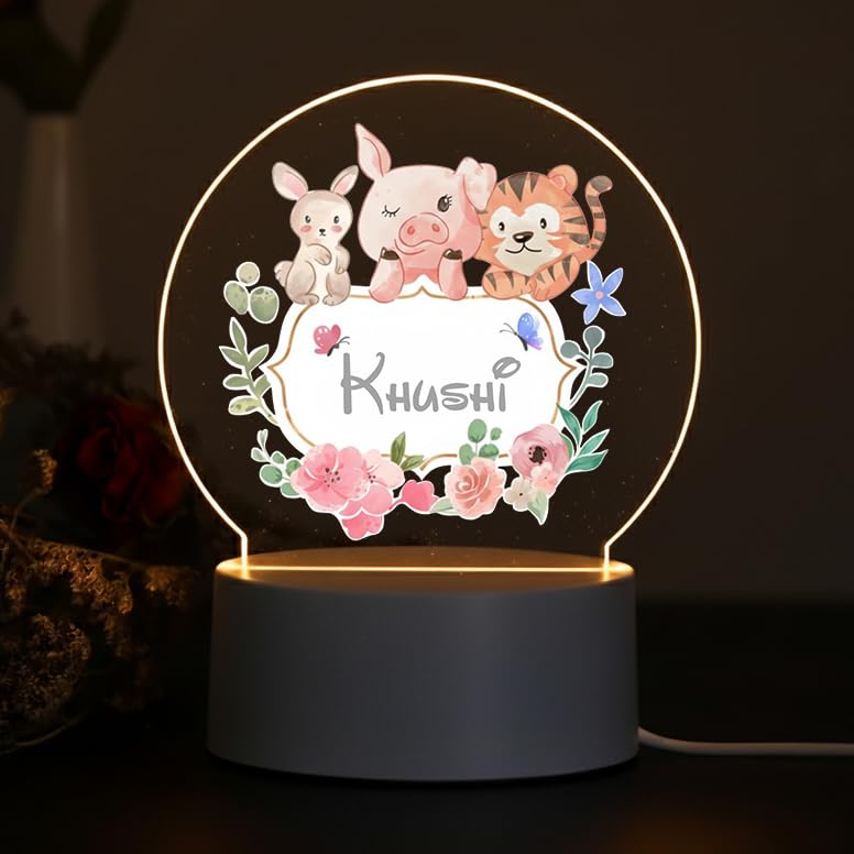 SNAPTRAP LED Name Light for Kids - Forest Cuties