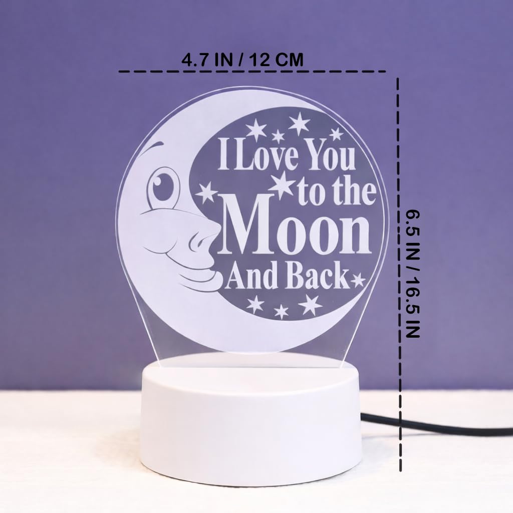 SNAPTRAP I Love You to the Moon and Back LED Night Lamp - Warm White - Default Title