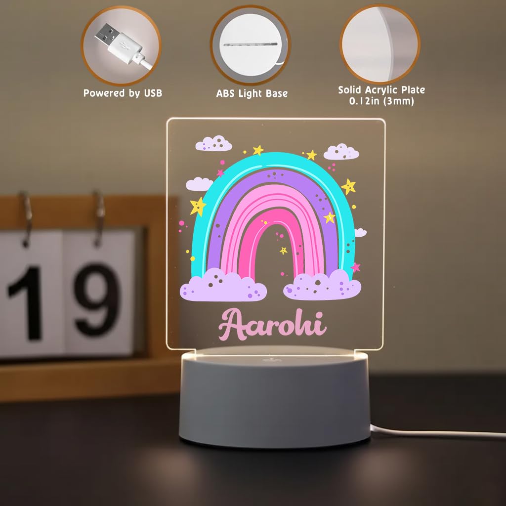 SNAPTRAP LED Name Light for Kids - Rainbow Dreams