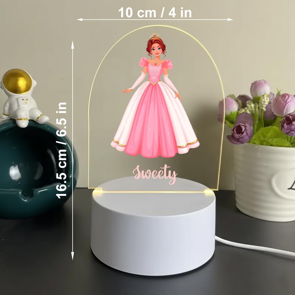 SNAPTRAP LED Name Light for Girls - Princess - Dreamy Pink