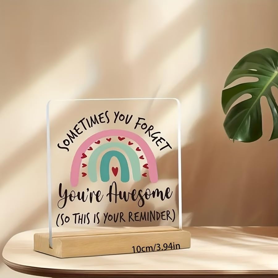 SNAPTRAP You’re Awesome Acrylic Plaque with Wooden Base - Default Title