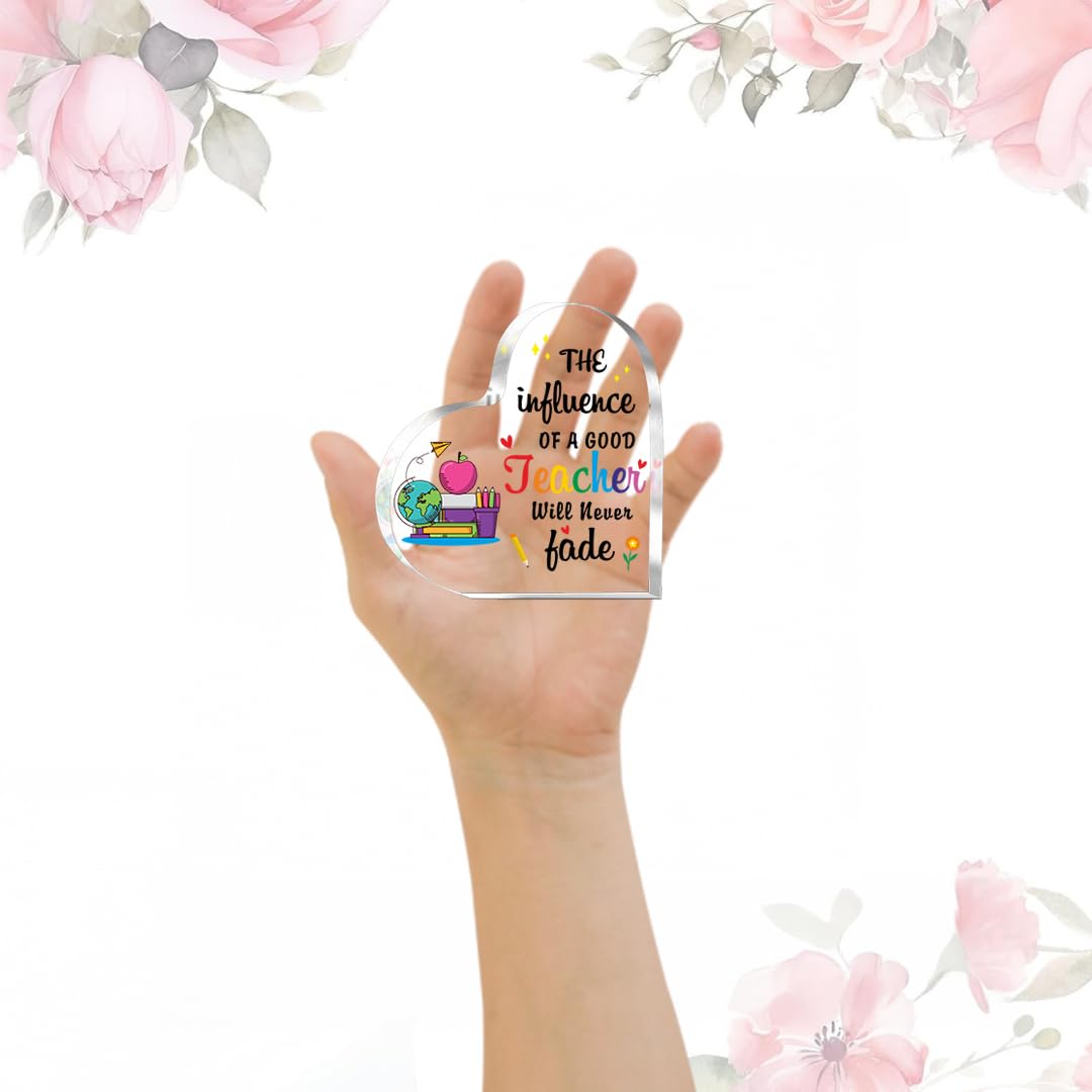SNAPTRAP Engraved Message Acrylic Block - Teacher 4 6X6