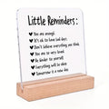 SNAPTRAP Little Reminders Motivational Acrylic Plaque with Wooden Base Stand - Default Title