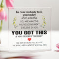 SNAPTRAP Engraved Message Acrylic Block - Appreciation 1 4X4
