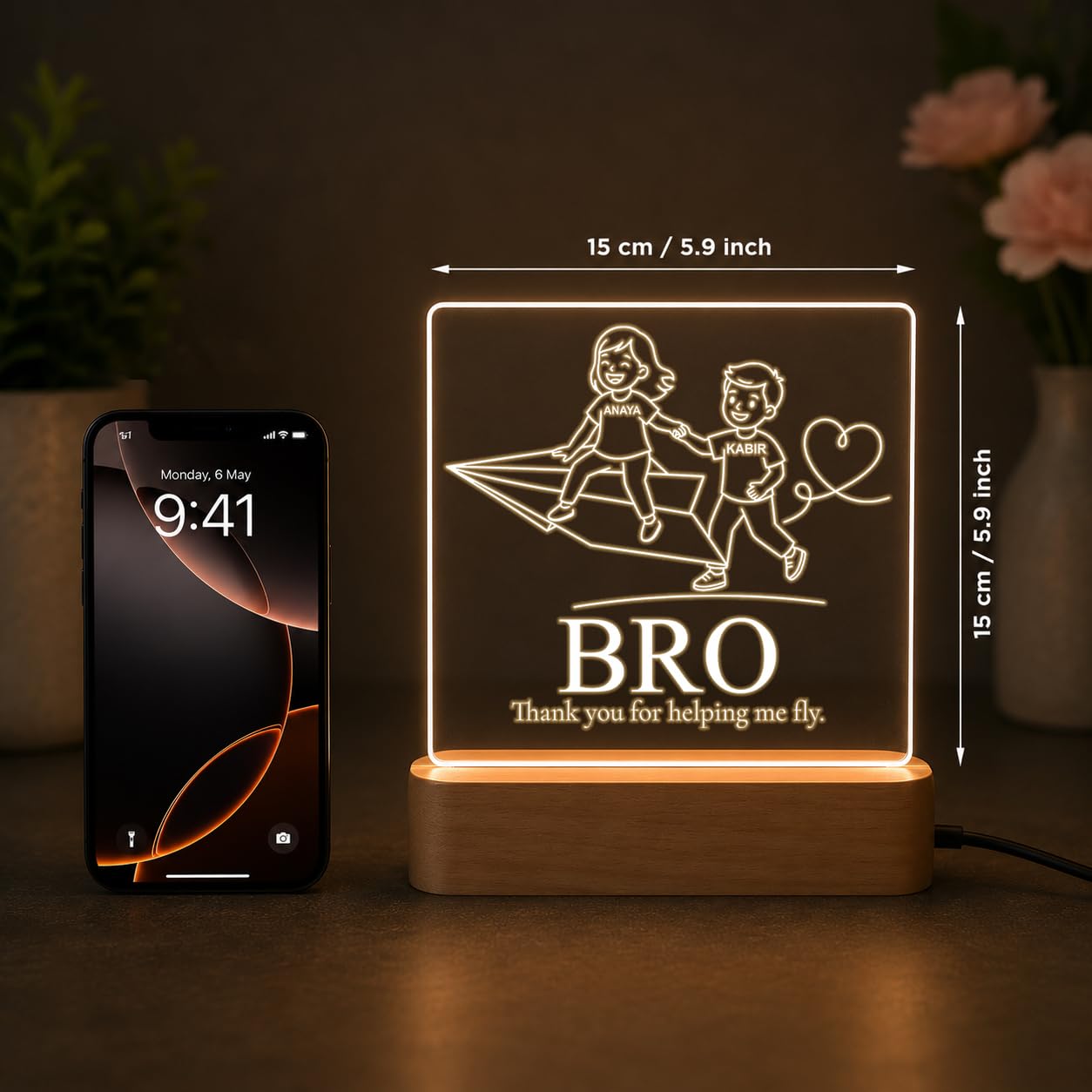 SNAPTRAP Personalized Rakhi Gift for Sister & Brother - Plane Adventure 2