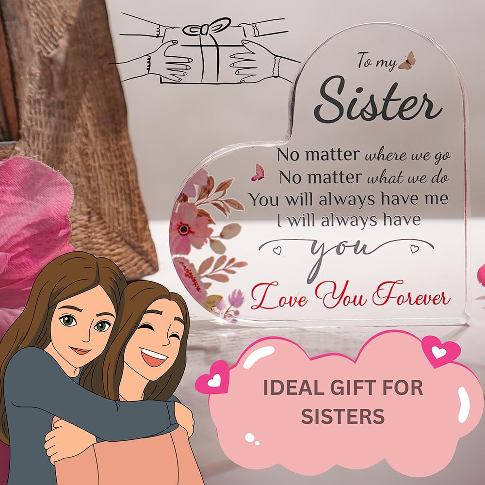 SNAPTRAP Engraved Message Acrylic Block - To My Sister 6X6