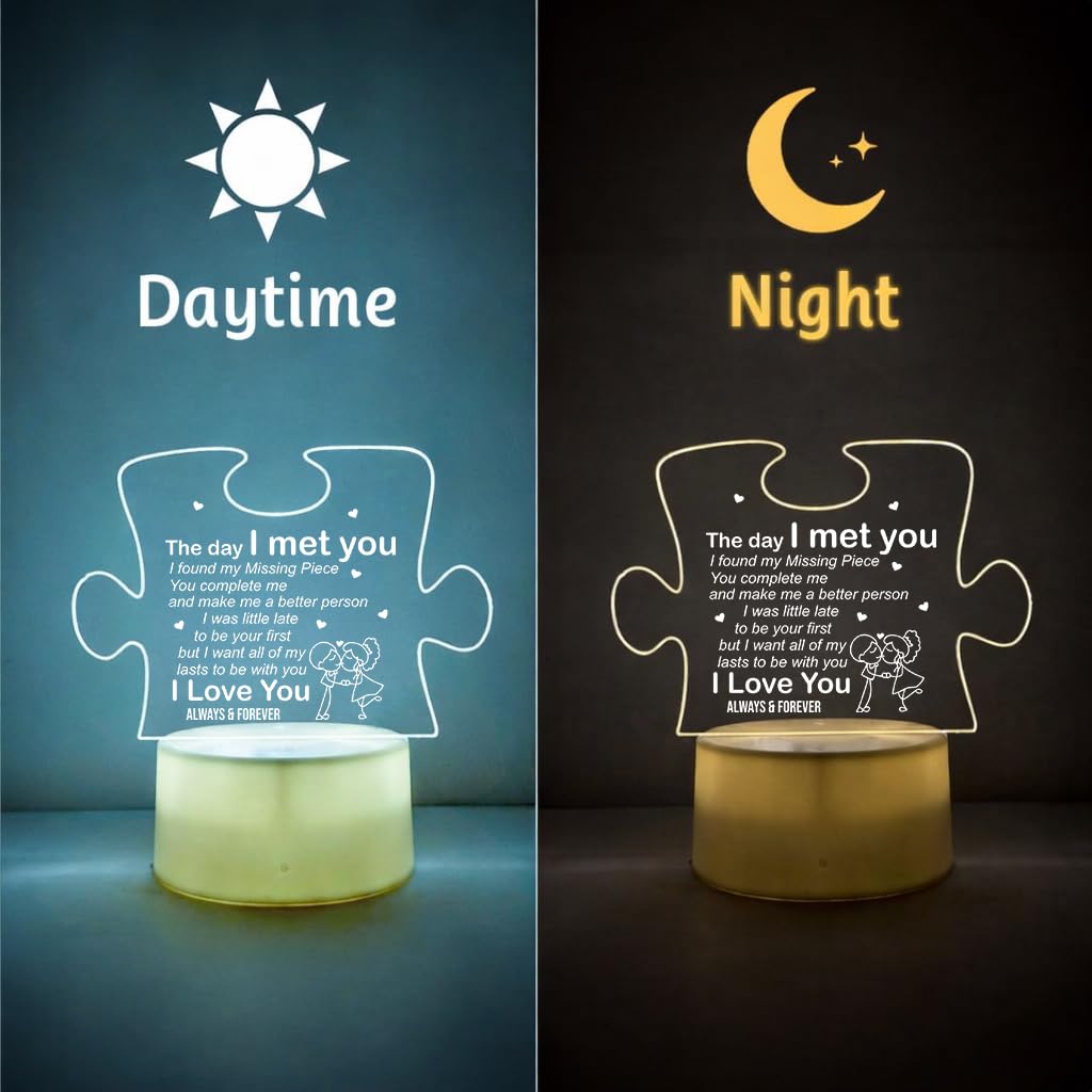 SNAPTRAP Puzzle Piece Romantic Message LED Night Lamp - Default Title