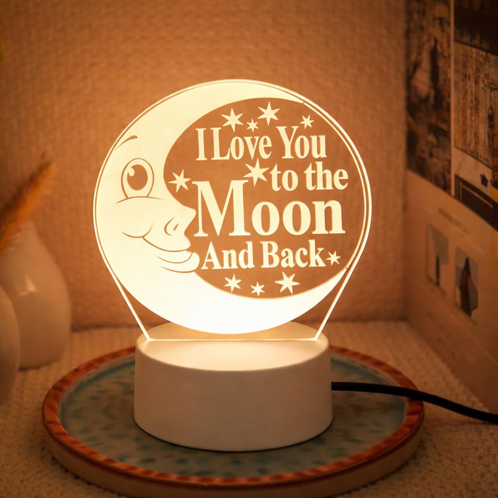 SNAPTRAP I Love You to the Moon and Back LED Night Lamp - Warm White - Default Title