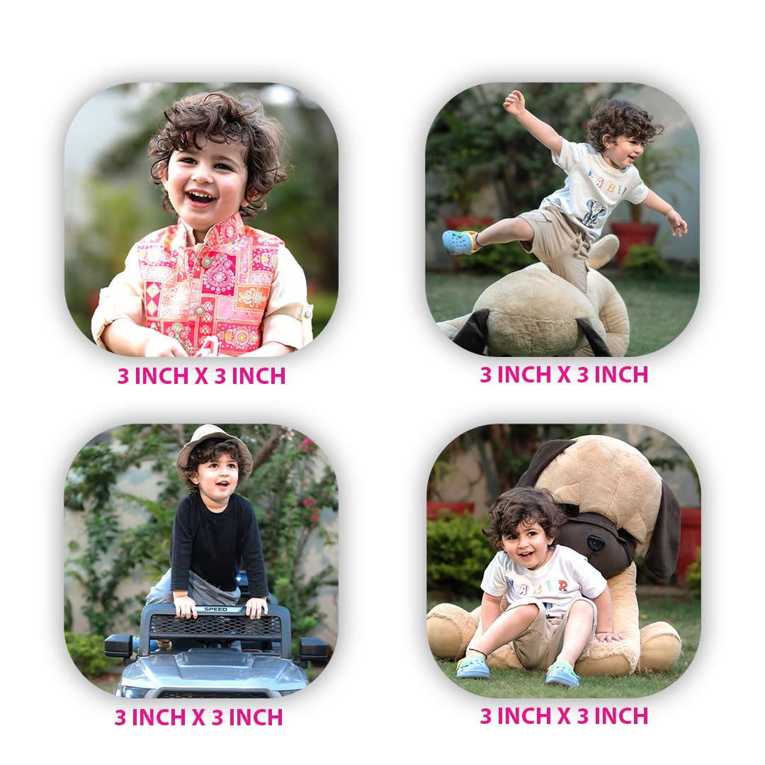 SNAPTRAP Personalized Acrylic Photo Fridge Magnets - Rounded Rectangle Pack of 12