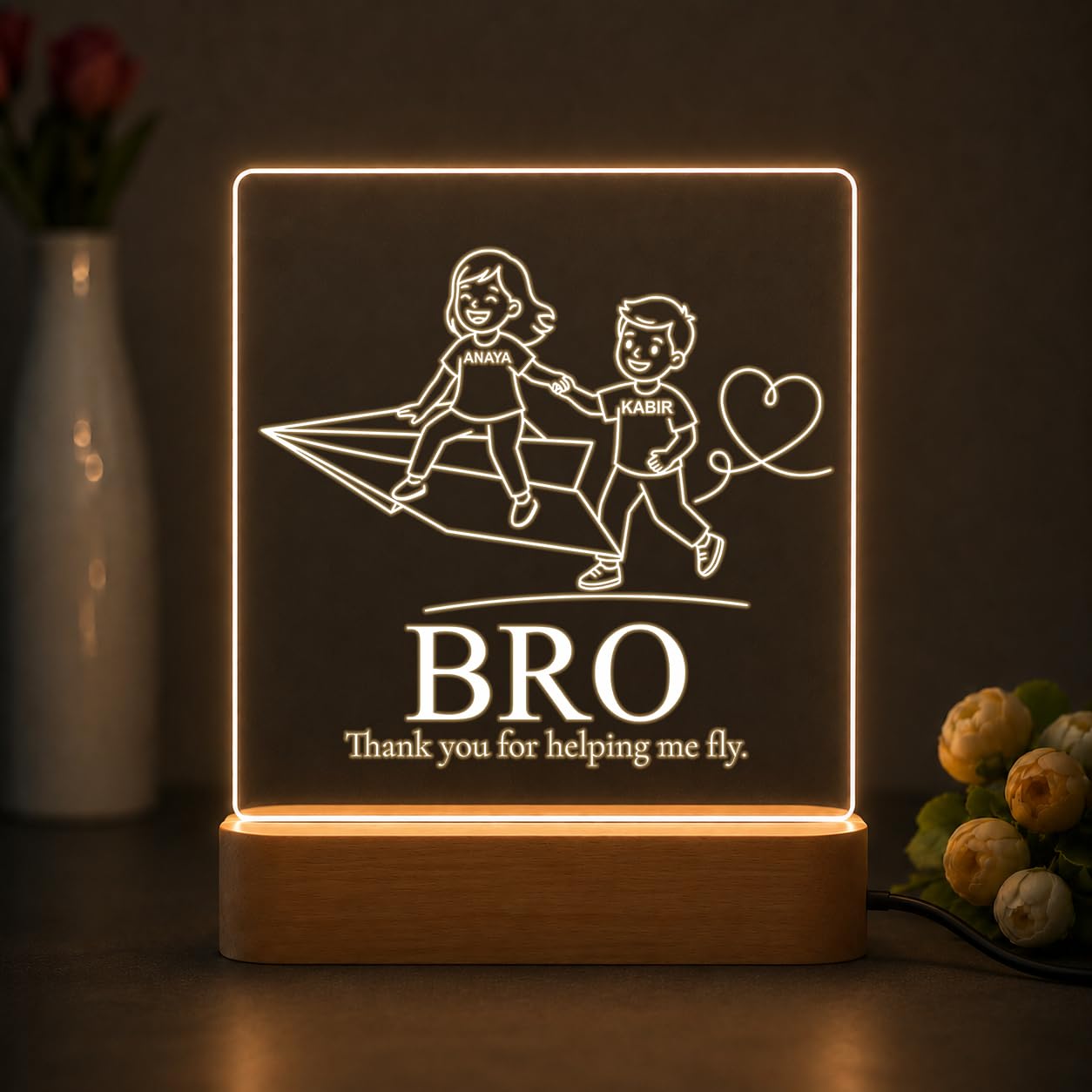 SNAPTRAP Personalized Rakhi Gift for Sister & Brother - Plane Adventure 2