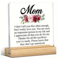 SNAPTRAP Mom Gift Acrylic Plaque with Wooden Base Stand - Default Title