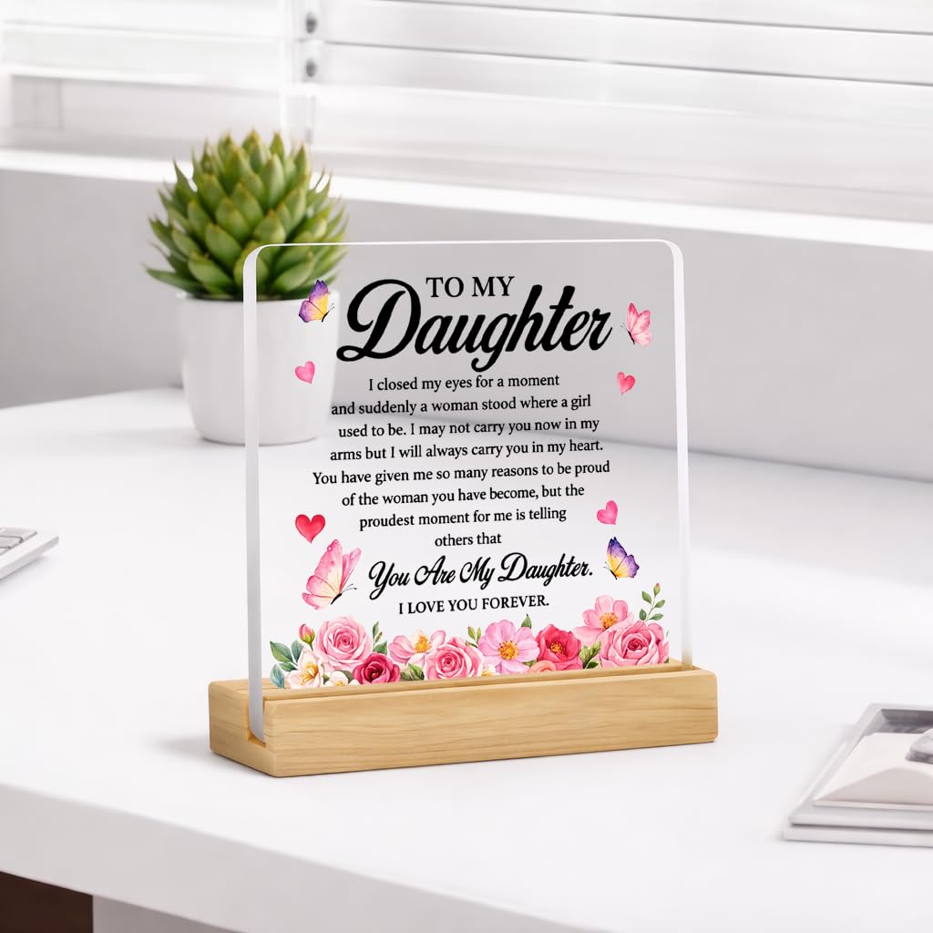 SNAPTRAP To My Daughter Acrylic Plaque with Wooden Base - Default Title