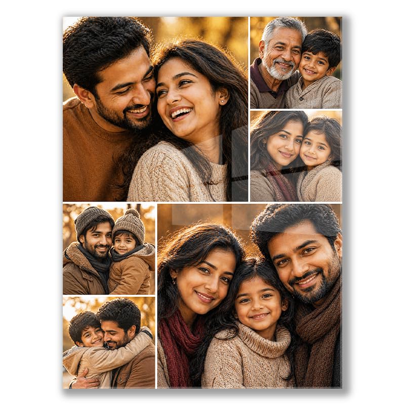 Personalized acrylic photo collage frame, Portrait [ORIENT:Portrait][SMALL]