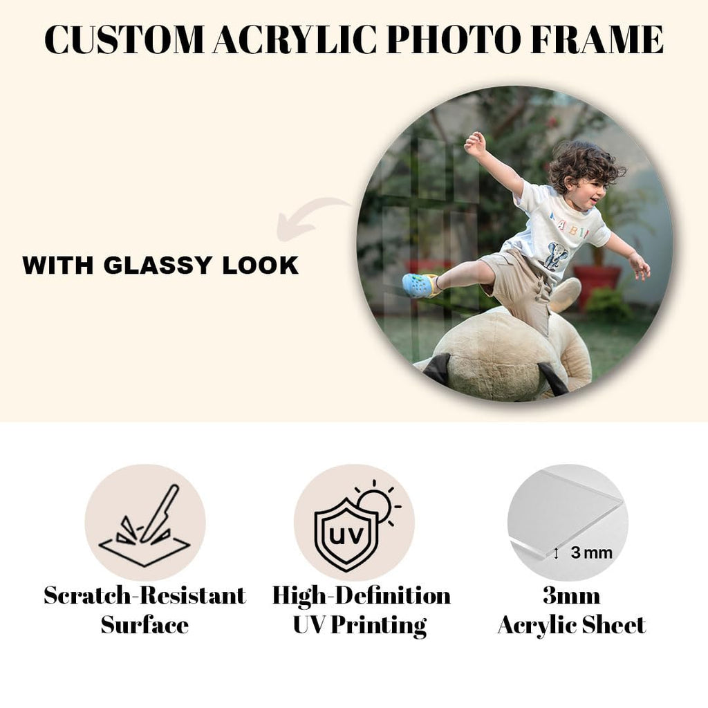 SNAPTRAP Round acrylic photo frame, 14 x 14 in