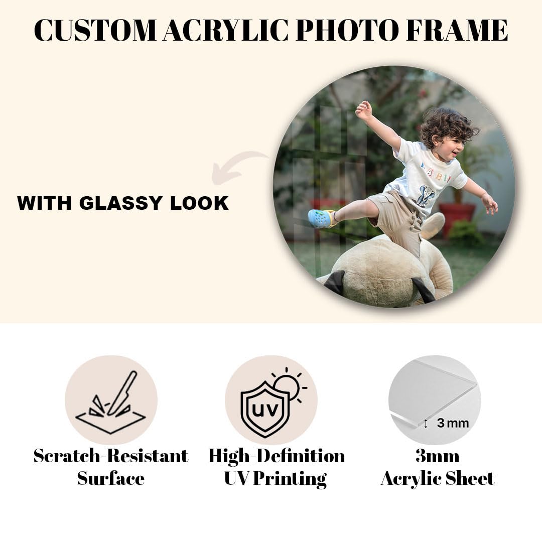 SNAPTRAP Round acrylic photo frame, 14 x 14 in