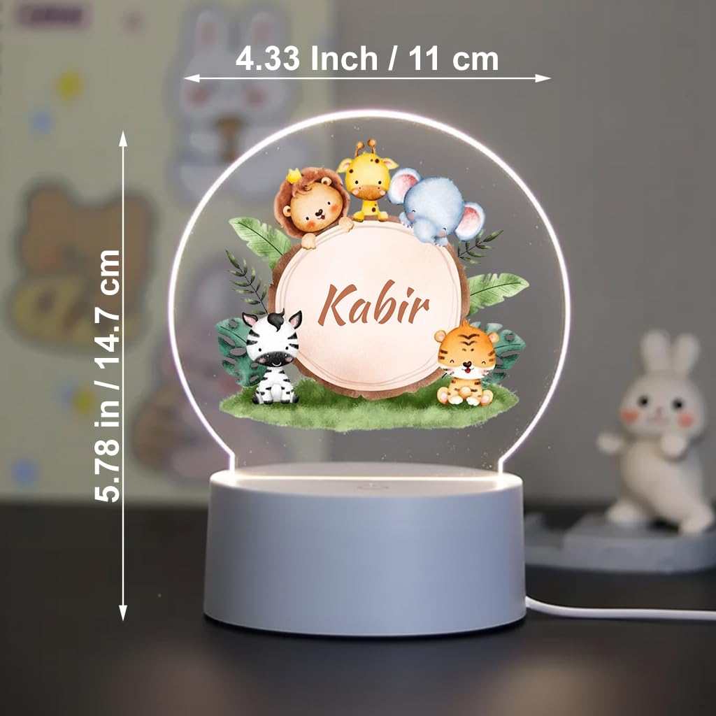 SNAPTRAP LED Name Light for Kids - Jungle Friends