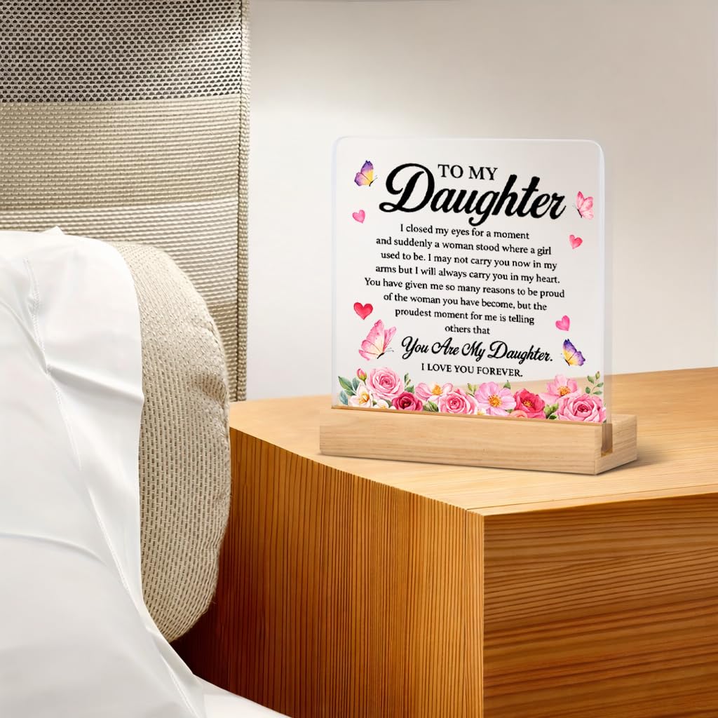 SNAPTRAP To My Daughter Acrylic Plaque with Wooden Base - Default Title