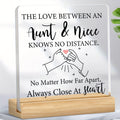 SNAPTRAP Aunt Niece Gift Acrylic Plaque with Wooden Base Stand - Default Title