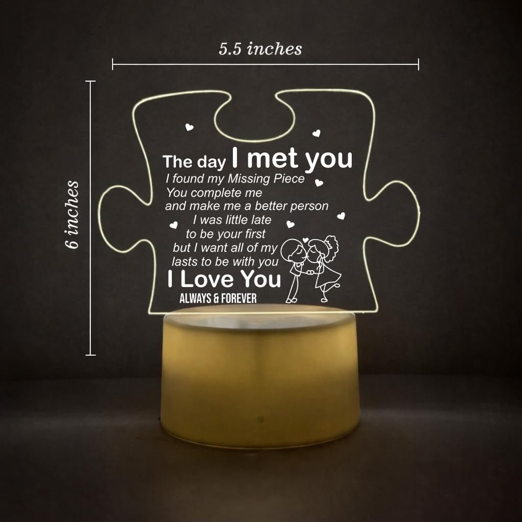 SNAPTRAP Puzzle Piece Romantic Message LED Night Lamp - Default Title