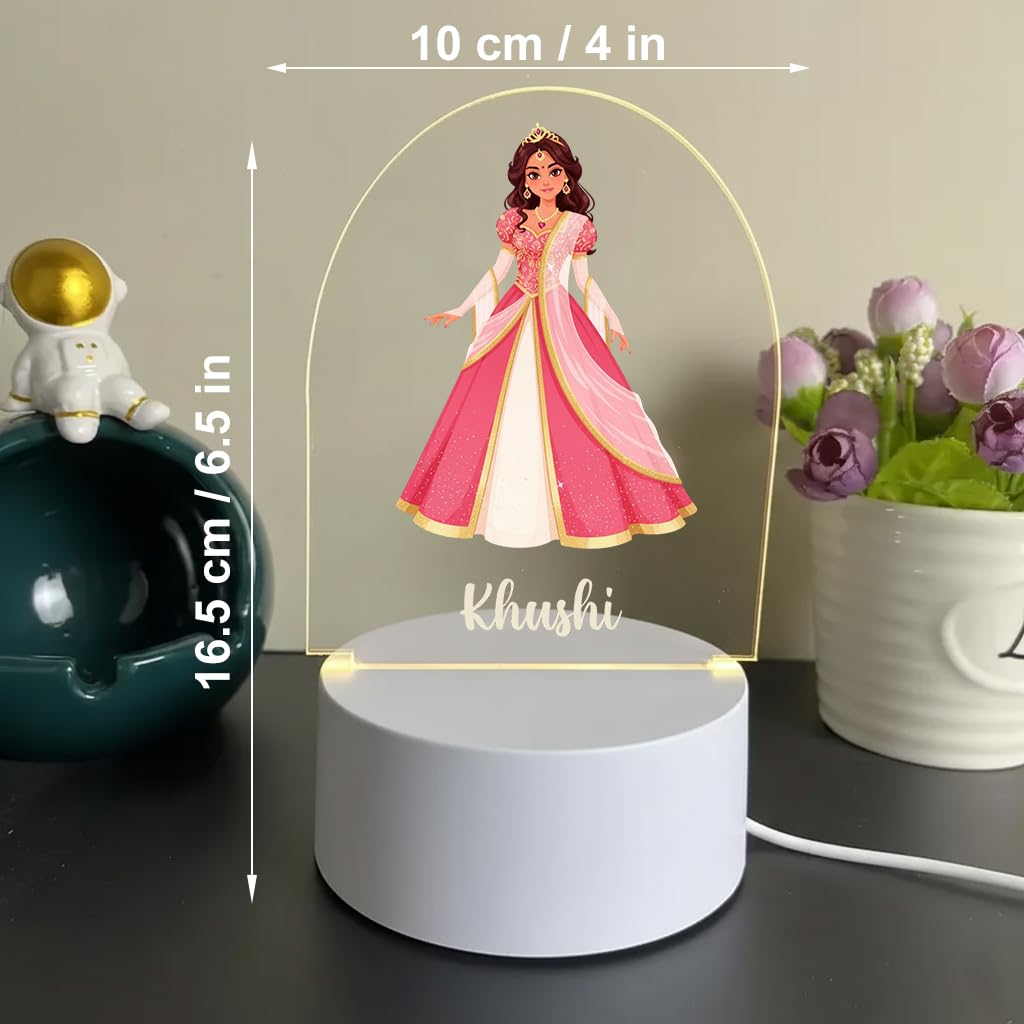 SNAPTRAP LED Name Light for Girls - Princess - Royal Pink