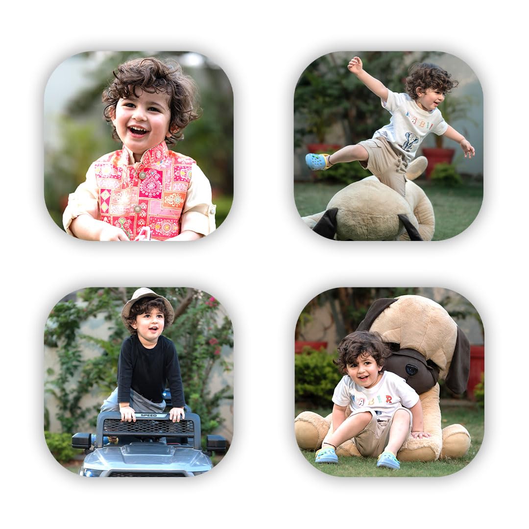 SNAPTRAP Personalized Acrylic Photo Fridge Magnets - Rounded Rectangle Pack of 12