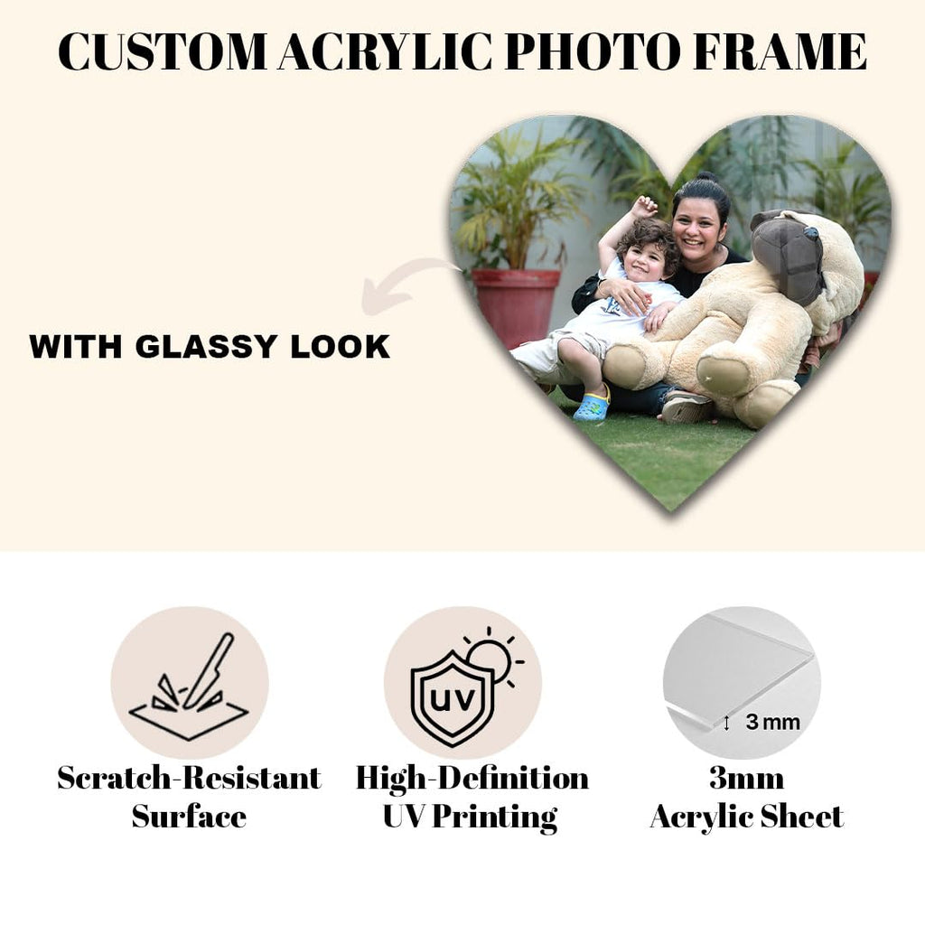 SNAPTRAP Heart acrylic photo frame, 14 x 13 in