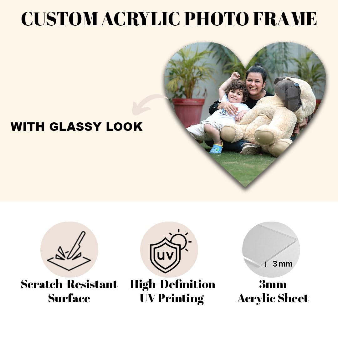 SNAPTRAP Heart acrylic photo frame, 14 x 13 in