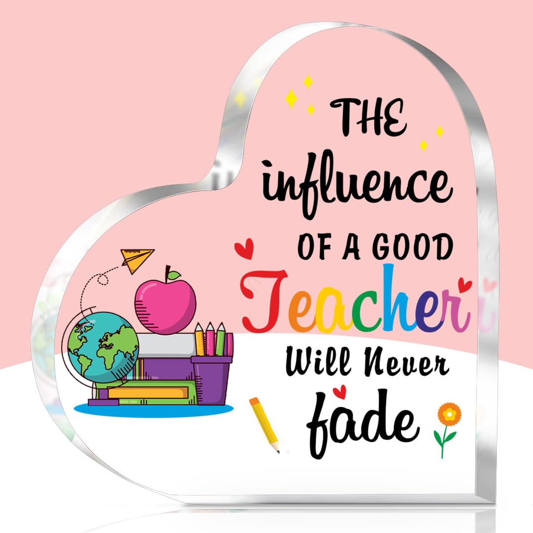 SNAPTRAP Engraved Message Acrylic Block - Teacher 4 6X6