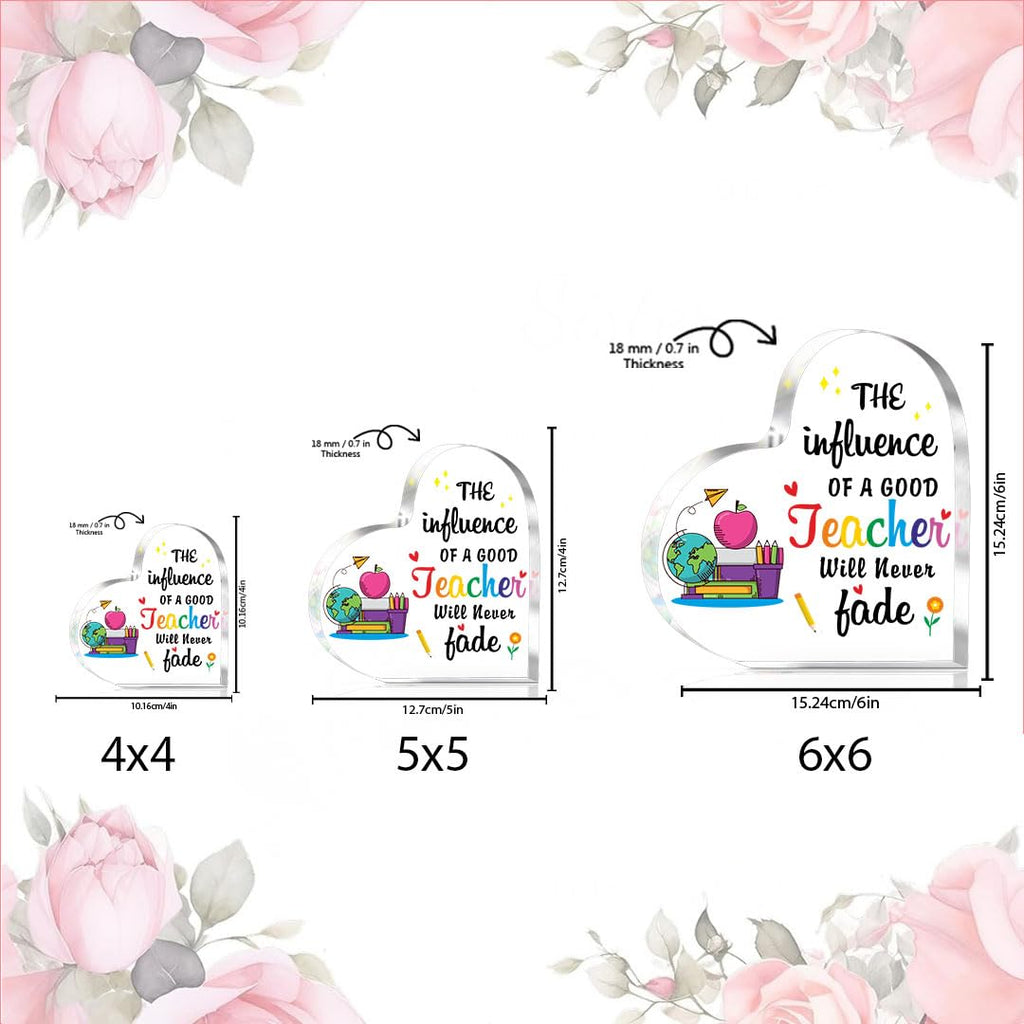 SNAPTRAP Engraved Message Acrylic Block - Teacher 4 6X6