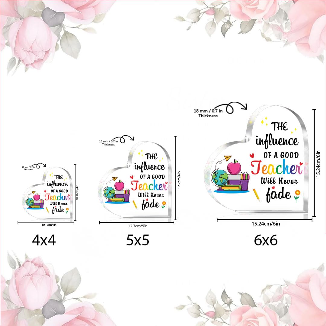 SNAPTRAP Engraved Message Acrylic Block - Teacher 4 6X6