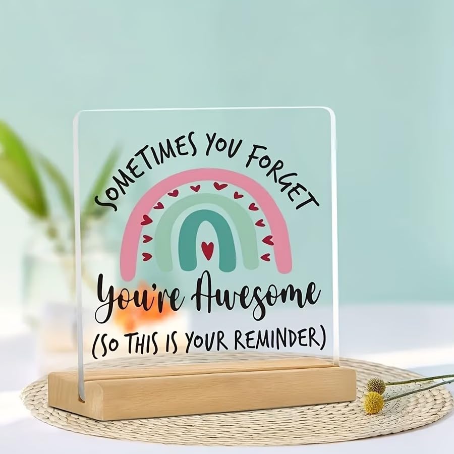 SNAPTRAP You’re Awesome Acrylic Plaque with Wooden Base - Default Title