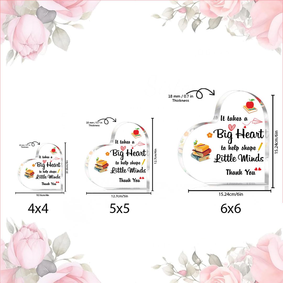 SNAPTRAP Engraved Message Acrylic Block - Teacher 3 6X6