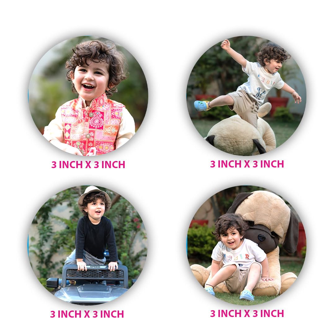 SNAPTRAP Personalized Acrylic Photo Fridge Magnets - Circle Pack of 12
