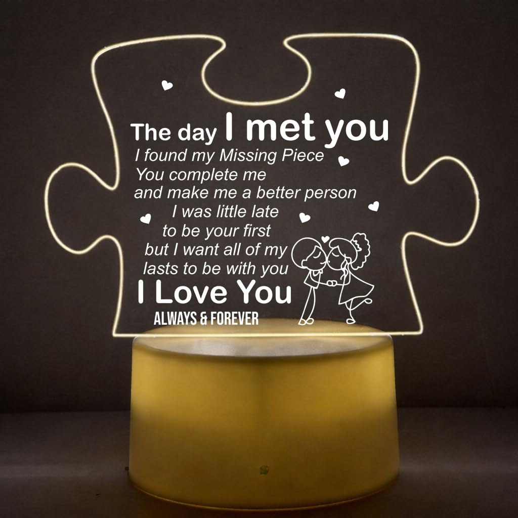 SNAPTRAP Puzzle Piece Romantic Message LED Night Lamp - Default Title