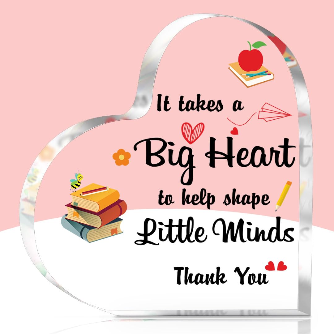 SNAPTRAP Engraved Message Acrylic Block - Teacher 3 6X6