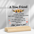 SNAPTRAP Friendship Acrylic Plaque with Wooden Base Stand - Default Title