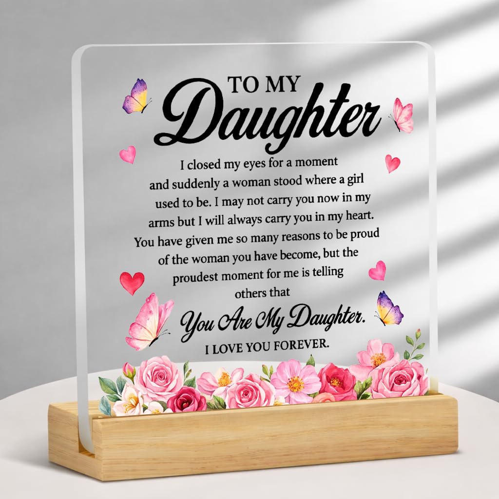 SNAPTRAP To My Daughter Acrylic Plaque with Wooden Base - Default Title