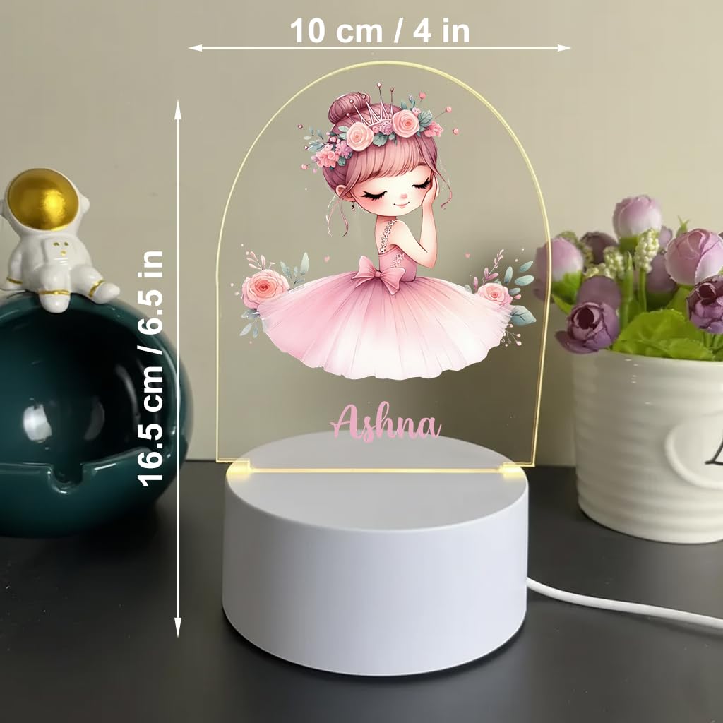 SNAPTRAP LED Name Light for Girls - Princess - Blossom Ballerina