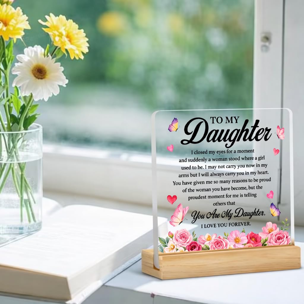 SNAPTRAP To My Daughter Acrylic Plaque with Wooden Base - Default Title