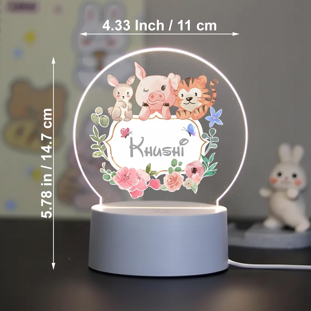 SNAPTRAP LED Name Light for Kids - Forest Cuties