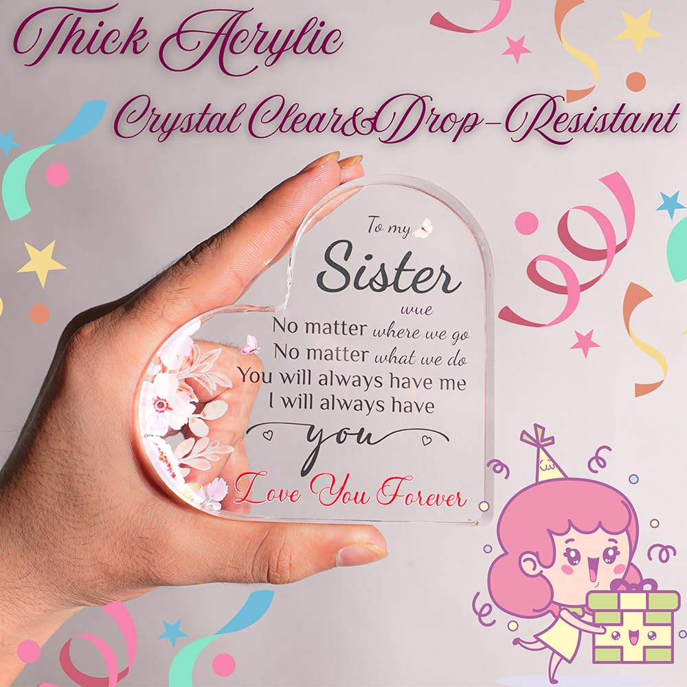 SNAPTRAP Engraved Message Acrylic Block - To My Sister 6X6