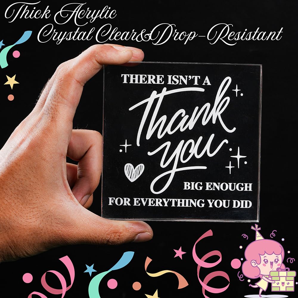 SNAPTRAP Engraved Message Acrylic Block - Thank You1 4X4