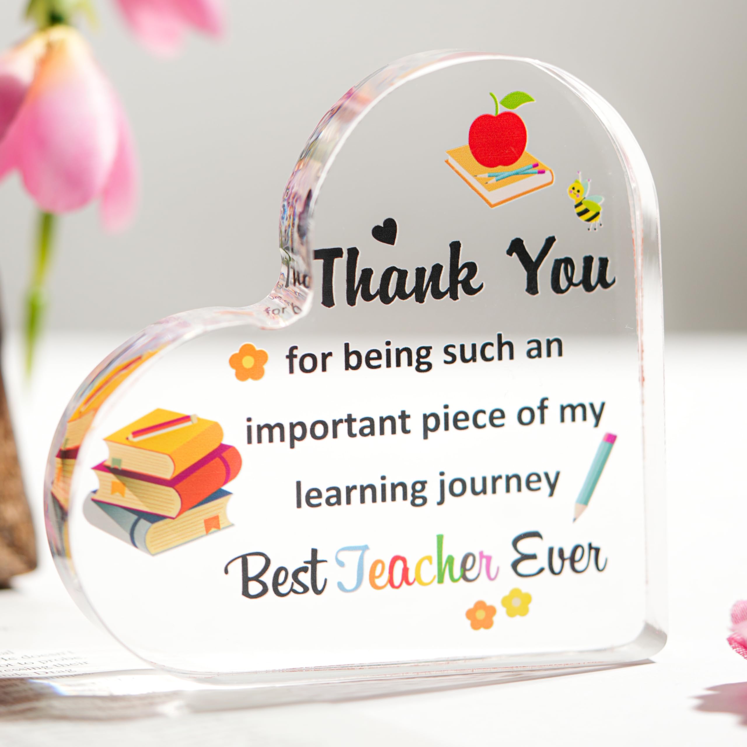 SNAPTRAP Engraved Message Acrylic Block - Teacher 1 6X6